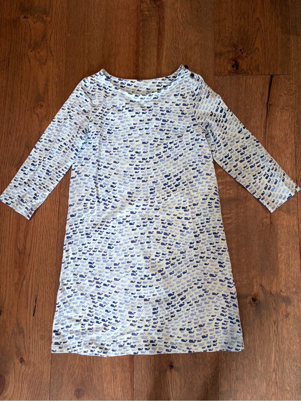 Vineyard Vines Light Blue Whale Print Dress